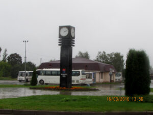 Стела с часами в Приозерске